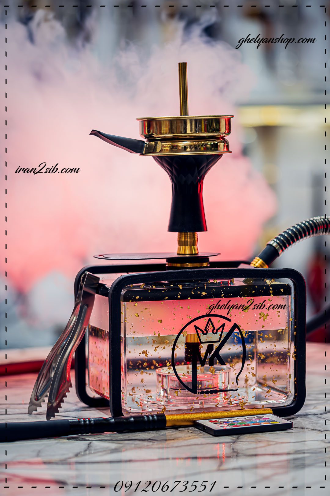 قلیان MK مدل شیشه باکس کد 1377